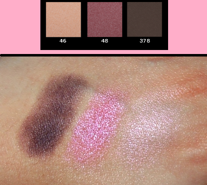 Eyeshadow: N° 46 Shine, N°48 Shine, N° 378 Matte, ogni cialda contiene 2,7 grammi di prodotto