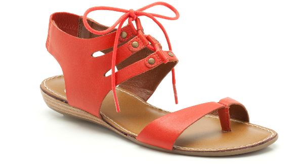 red sandals clarks