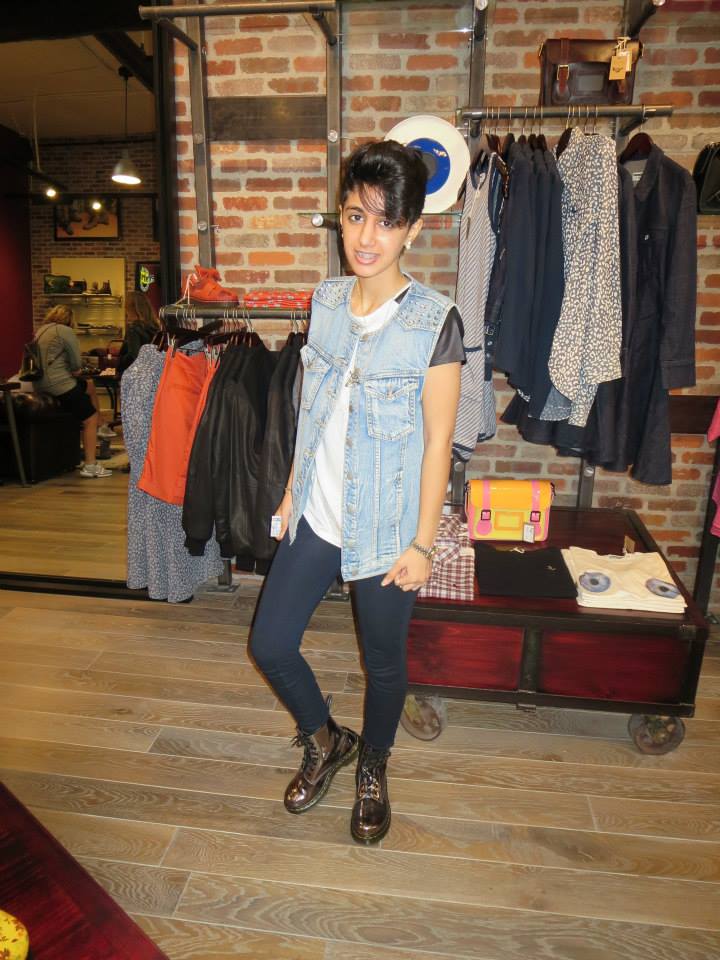 Outfit with metallic Dr. Martens