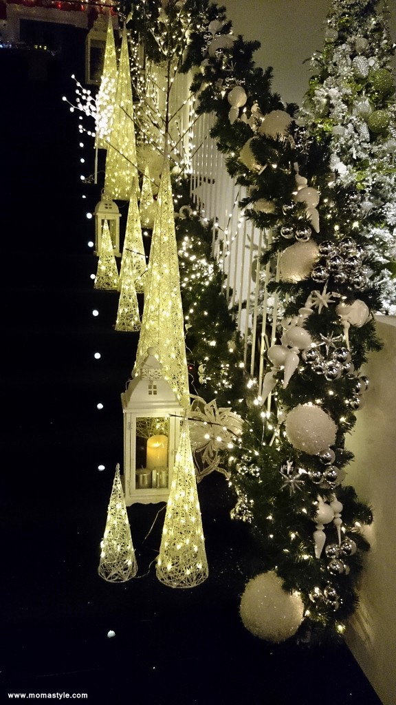 Decorazioni natale bianche e argento