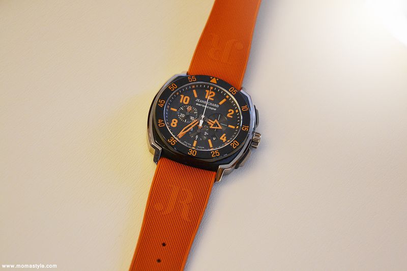 Orologio Jean Richard con cinturino arancione