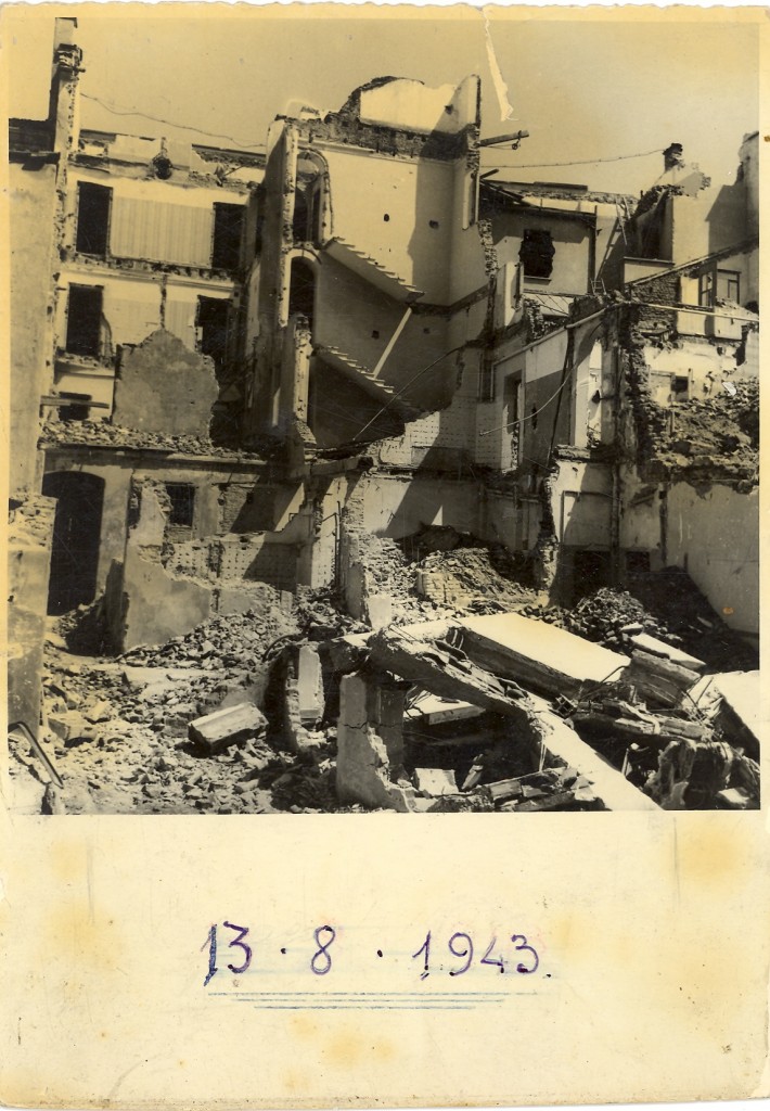 Hotel Manin distrutto da bombardamento del 43