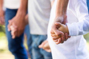 family holding hands