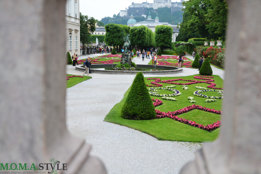 Glimpse of Mirabell Gardens Salzburg