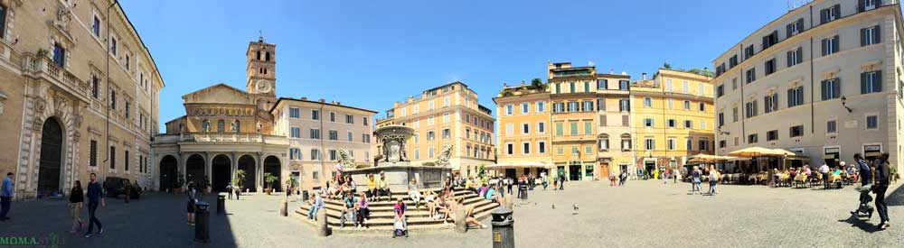 Roma-piazza-Santa-Maria-in-Trastevere