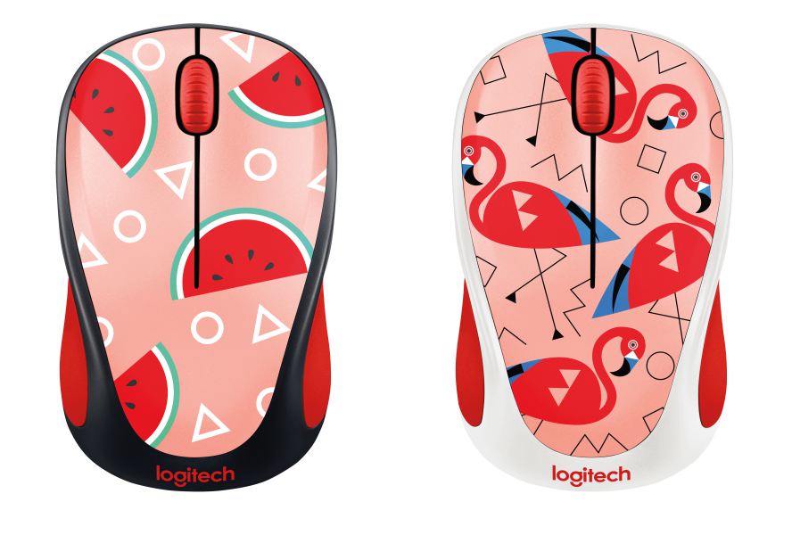 Fenicotteri e angurie sui mouse logitech party collection 2016